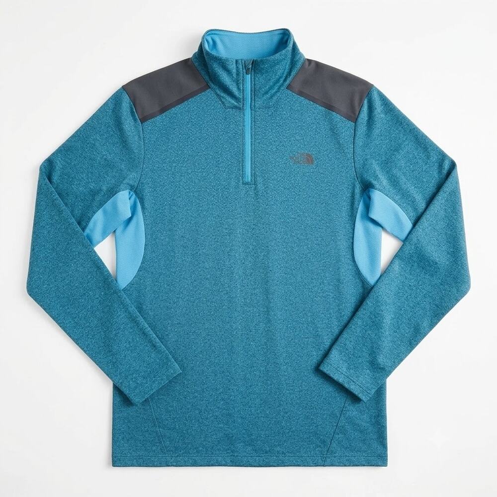 The North Face Kilowatt 1/4 Zip Pullover Blue FlashDry-XD Lightweight Mens Large
